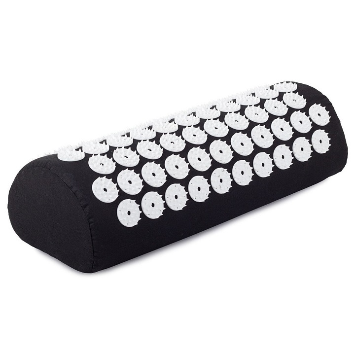 Масажна възглавница с акупунктура, Сваляща се калъфка, 73 масажни точки, 38х14х10 см