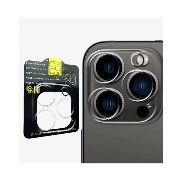 Folie Sticla Securizata Upzz Pentru Camera, Compatibila Cu iPhone 13 Pro, Transparenta, 6d