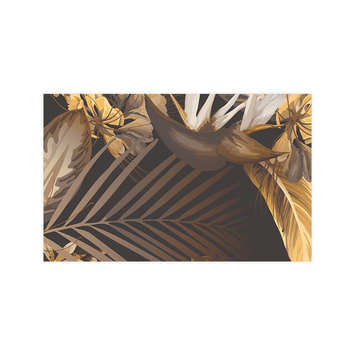 Fototapet autoadeziv, Lavabil, Metalic Leaves, 150x240 cm