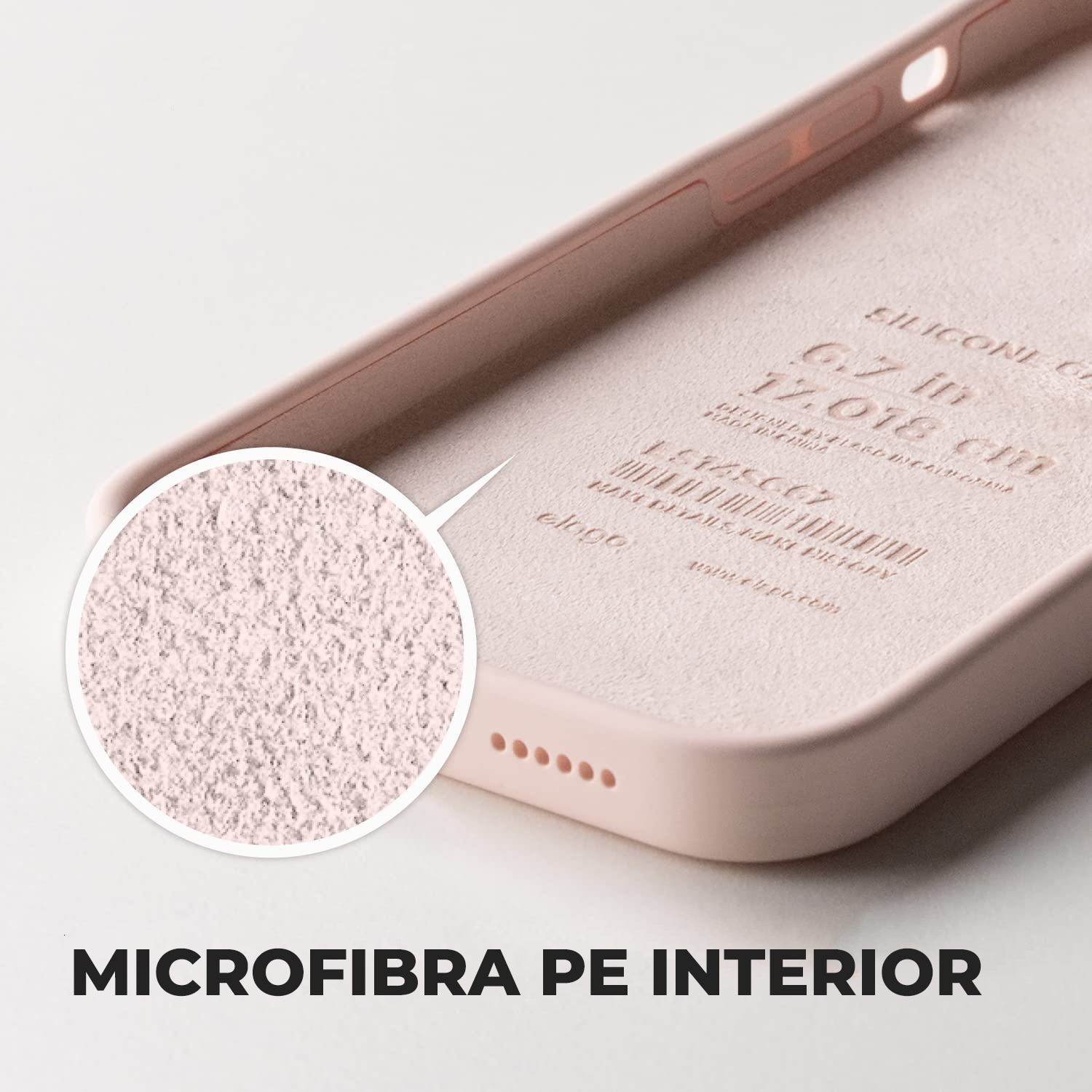 Husa Daden® Soft Silicone compatibila cu iPhone 14 Pro, Interior din Microfibra, Protectie sporita, Roz