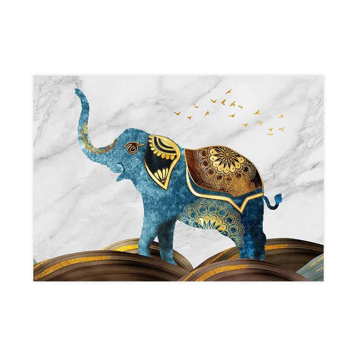 Fototapet autoadeziv, Lavabil, The Blue Elephant, 255x360 cm