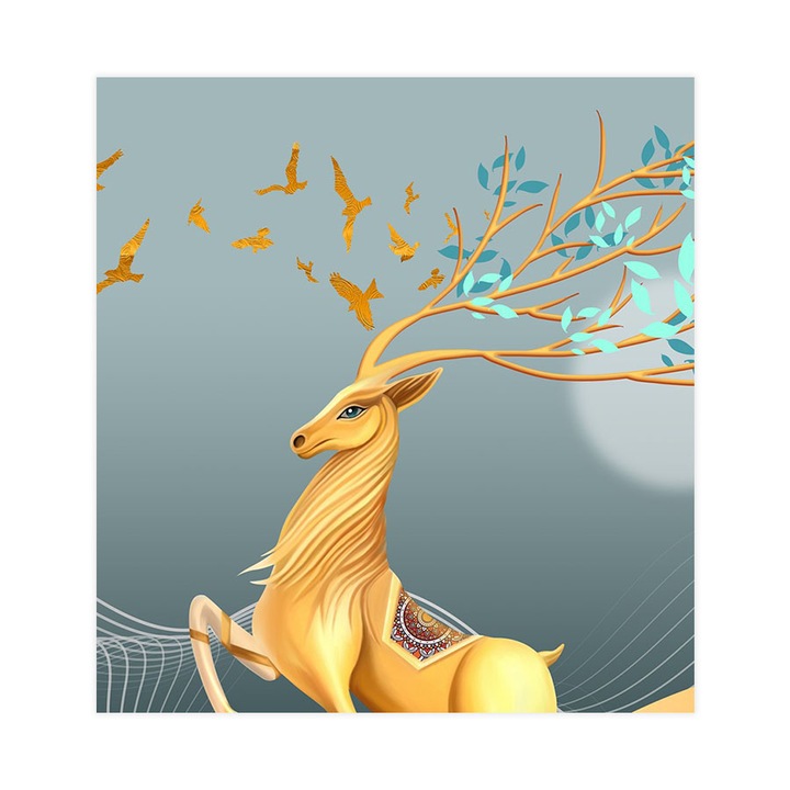 Öntapadó 3d tapéta, Mosható, The Alpha Deer, 255x240