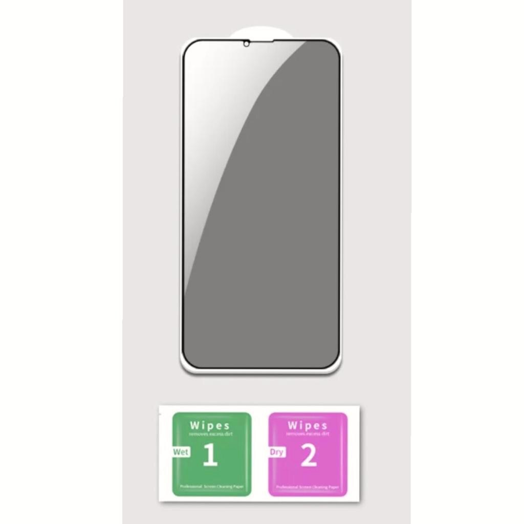 Folie protectie Privacy, compatibila IPhone 14, Calitate profesionala ROHS, Full Cover Black