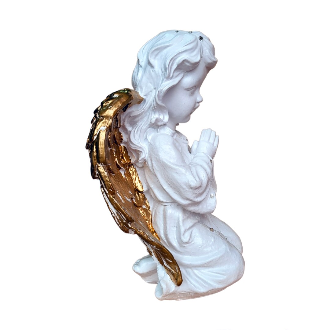 Декоративна фигурка, Ангел, Бяло, 33 см, DVAN0704-3G - eMAG.bg