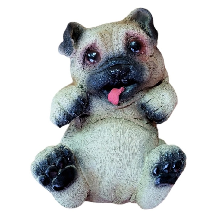 Statueta decorativa, Caine Mops, Multicolor, 23 cm, DVF4065P