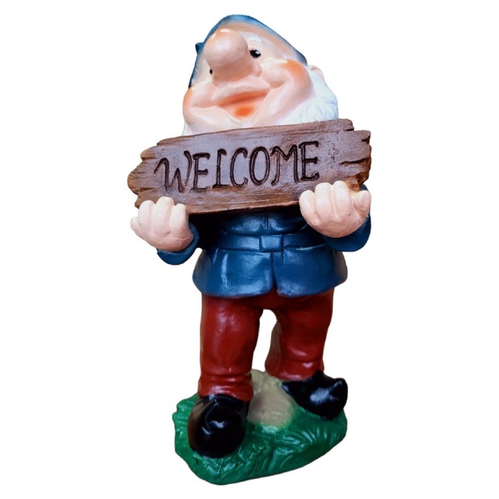 Statueta decorativa, Pitic Welcome, Multicolor, 20 cm, DVG0124P