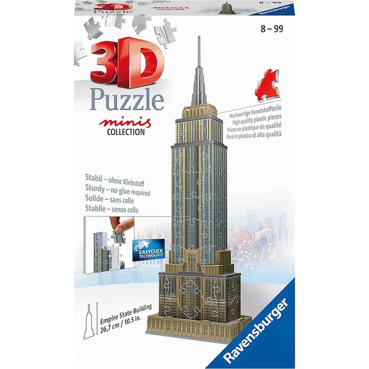 3D пъзел Ravensburger Minis - Empire State Building, 54 части
