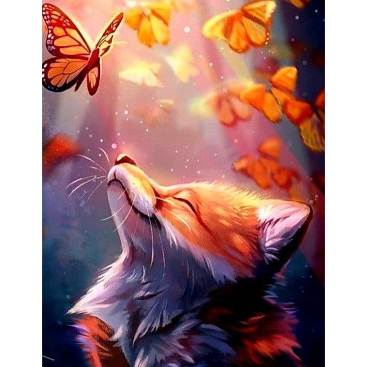 Set mozaic de broderie cu diamante 5D, model DP203, 60x40cm, Multicolor