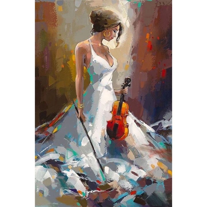 Set mozaic de broderie cu diamante 5D, model DP156, 40x30 cm, Multicolor