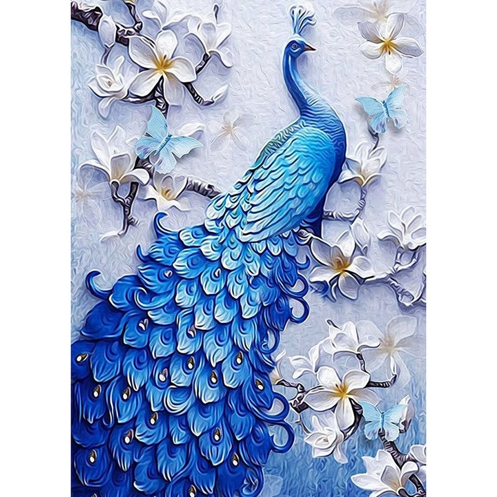 Set mozaic de broderie cu diamante 5D, model DP152, 40x30 cm, Multicolor