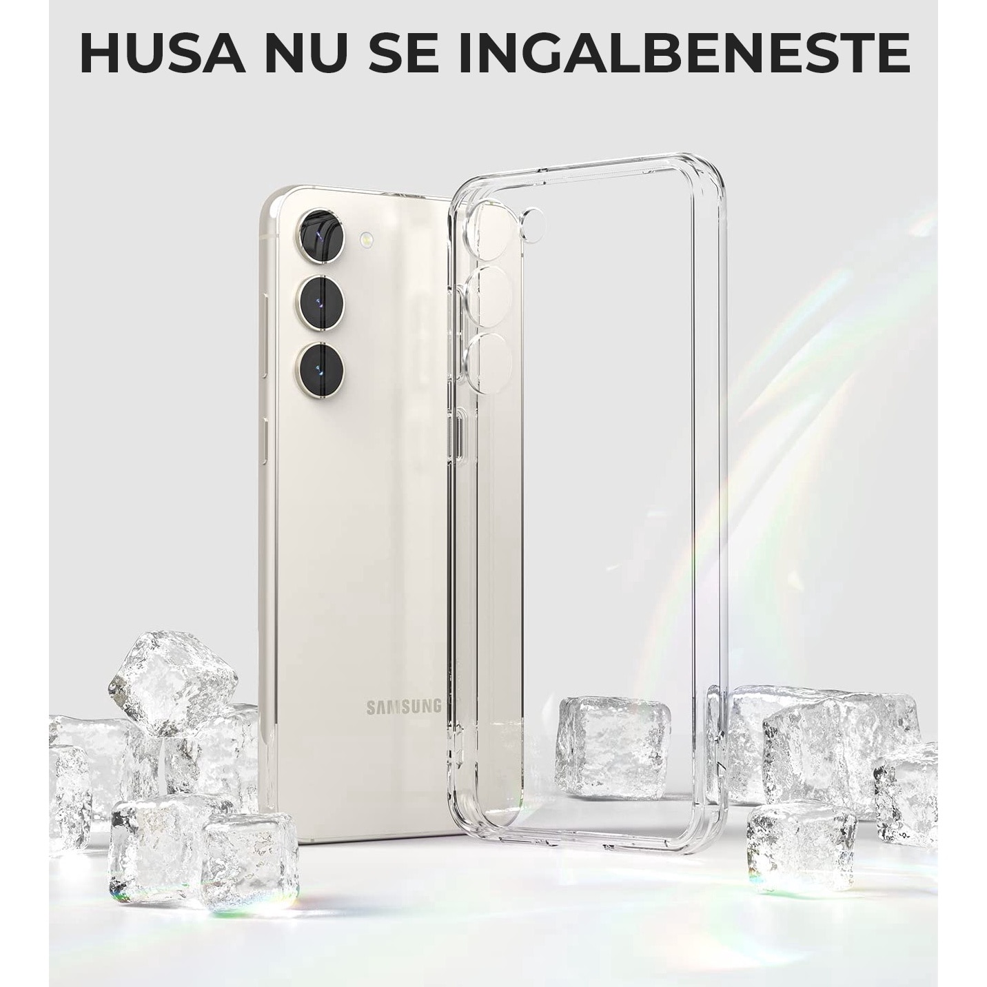 Husa Daden® Transparent Clear pentru Samsung S23 Plus, Protectie Camera, Antisoc, Transparenta