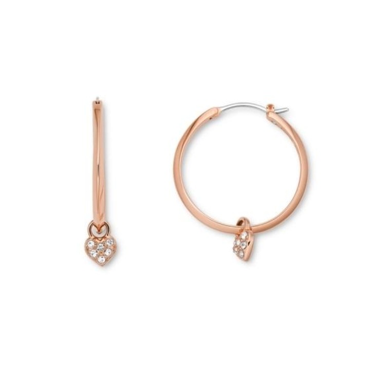 Cercei Fossil Hazel Hoops JOF00309791, Rose gold