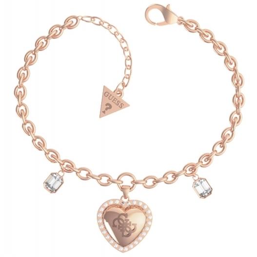 Bratara Guess That's Amore inima JUBB01076JWRG-L, Rose gold - eMAG.ro