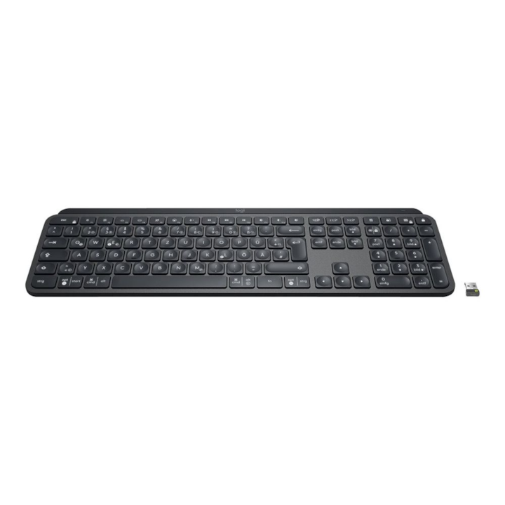 Безжична клавиатура, Logitech, Mx Keys For Business Bluetooth, Тъмно сива