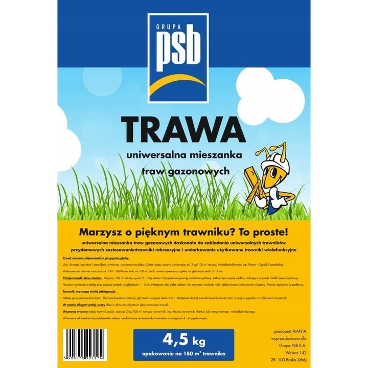 Pázsitmag PSB, Univerzális, 4,5 kg