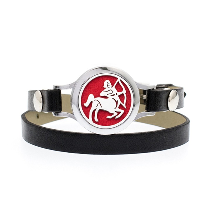 Bratara aromaterapie, EHS E-Husa®, tip difuzor pentru uleiuri esentiale Zodia Sagetator