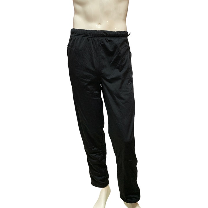 Pantaloni sport bărbați Nike 164823, elastic, croială dreaptă, Negru