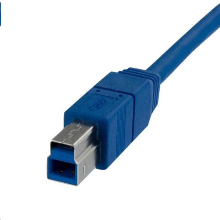 Кабел StarTech.com USB A -> USB B син (USB3SAB1M) (USB3SAB1M) - кабел за принтер