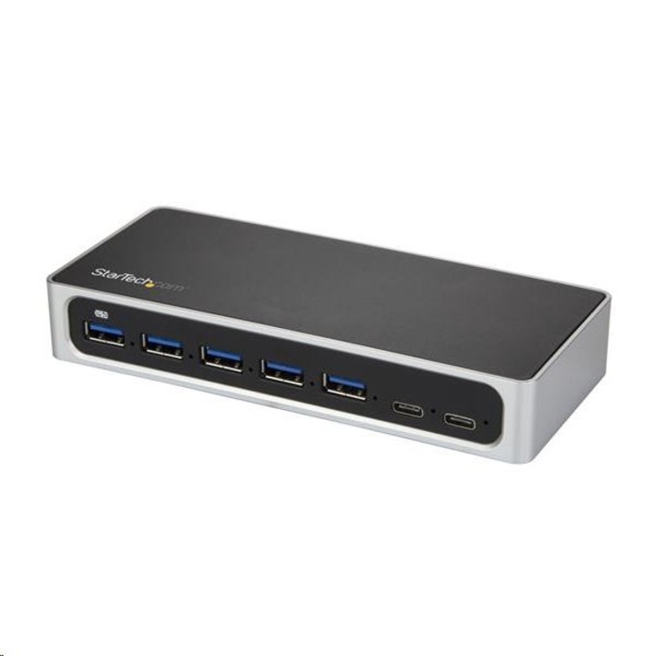 Хъб, Startech, USB C, 7 порта, черен