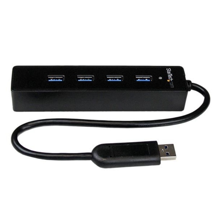 Хъб StarTech ST4300PBU3, USB Type-A, 4 USB Type-A порта Черен