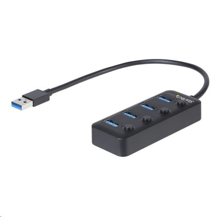 StarTech.com 4 portos USB 3.0 HUB fekete (HB30A4AIB) (HB30A4AIB)