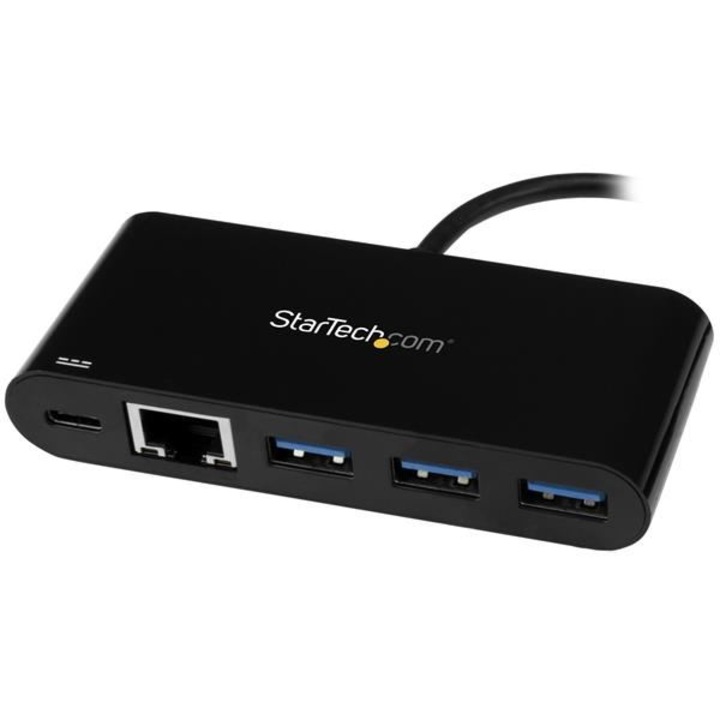 StarTech.com USB/Ethernet комбиниран хъб (HB30C3AGEPD) (HB30C3AGEPD) - USB хъб