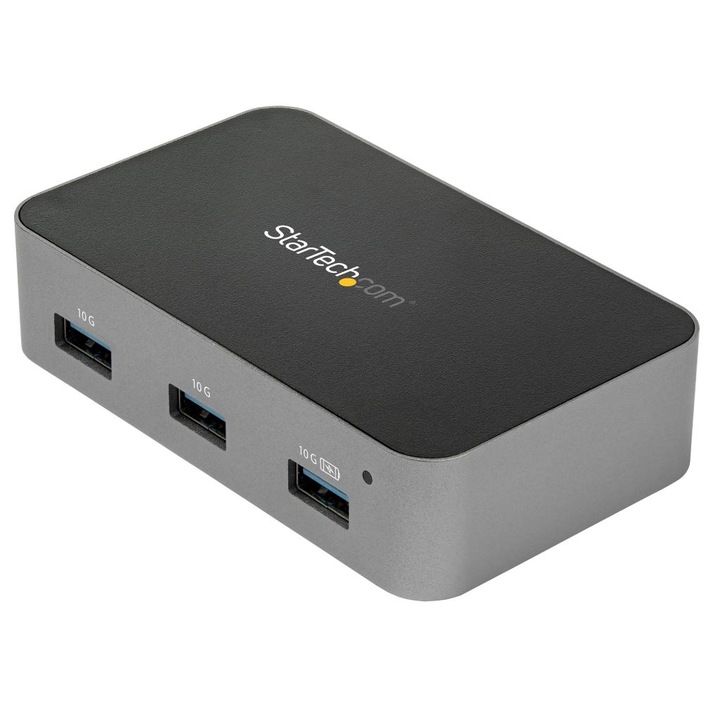 Hub, Startech, USB 3.2, Type C, 10000 Mbit/s, Negru/Gri