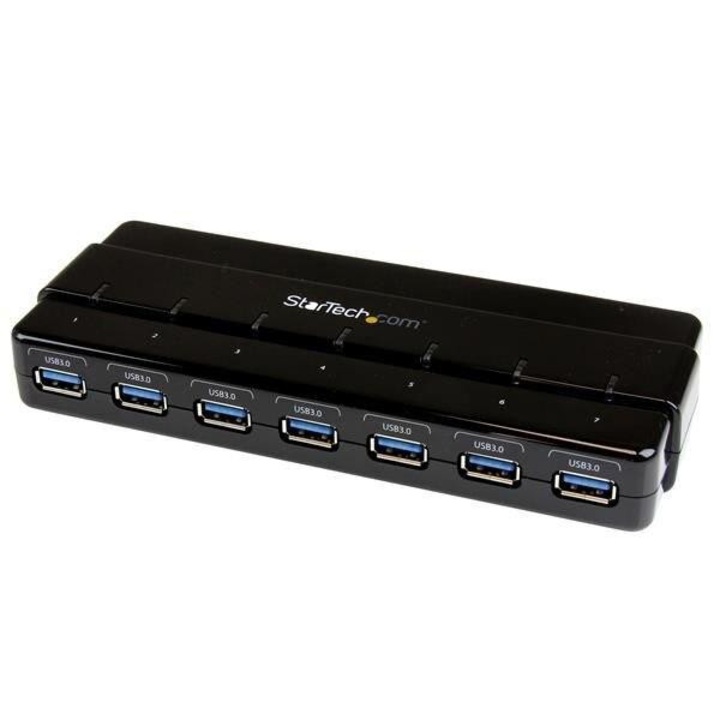 Hub, Startech, USB 3.0, 7 porturi, Negru