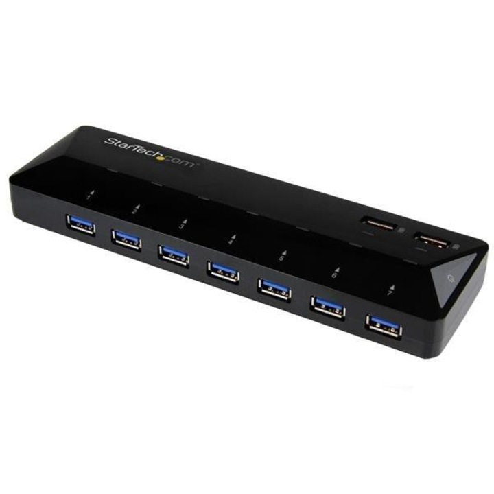 Хъб, Startech, USB 3.0, 7 порта, черен