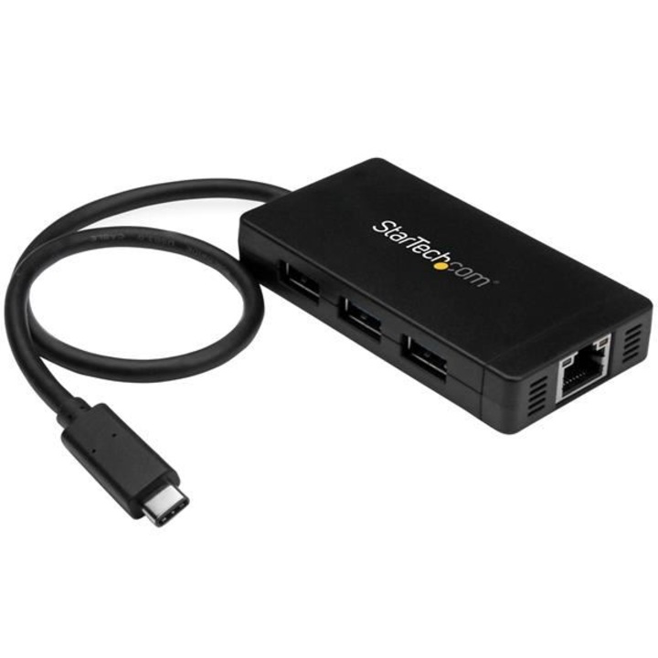 StarTech.com USB/Ethernet комбиниран хъб (HB30C3A1GE) (HB30C3A1GE) - USB хъб
