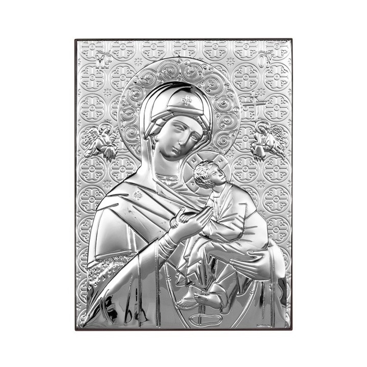 Icoana Maica Domnului, Beltrami, Argint, 13x18 cm, Argintiu