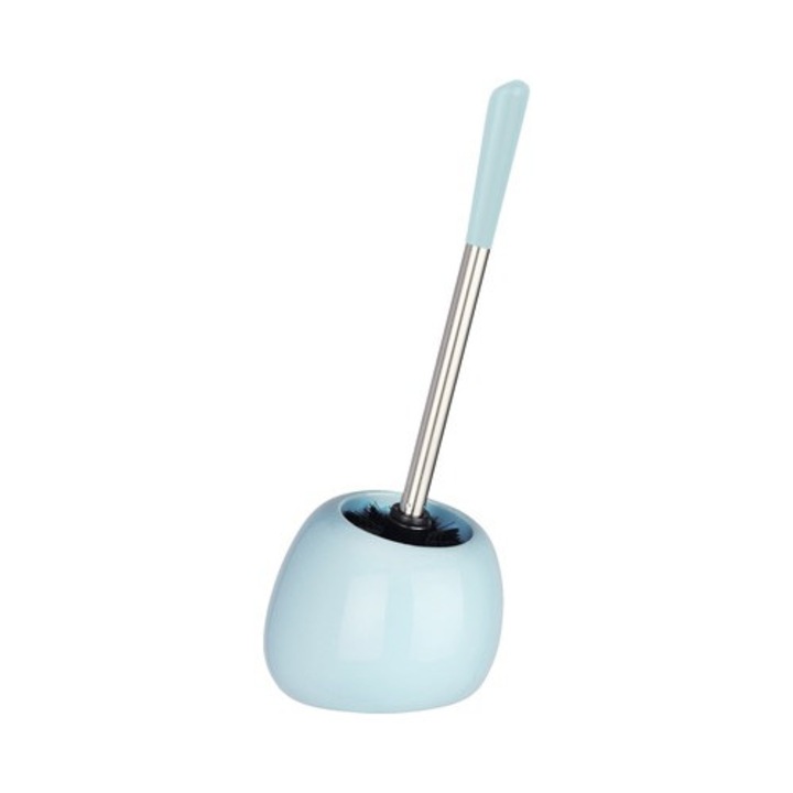 Perie WC Polaris din ceramica, bleu pastel