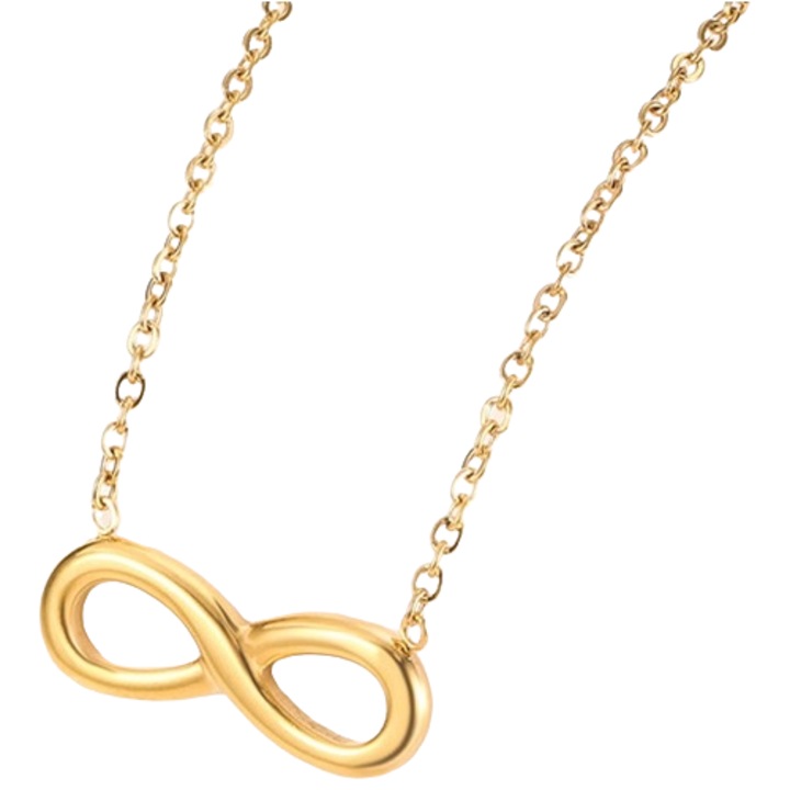 Női nyaklánc, Izmael, rozsdamentes acél, arany