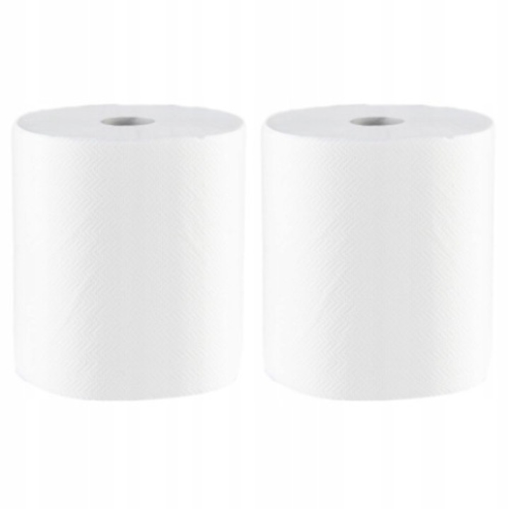 Set 2 prosoape de hartie, Merida, 2 straturi, Alb