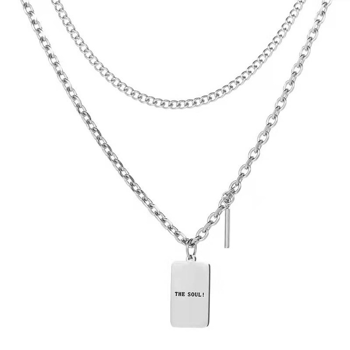 Nyaklánc, Izmael, Rozsdamentes acél, Ezüst