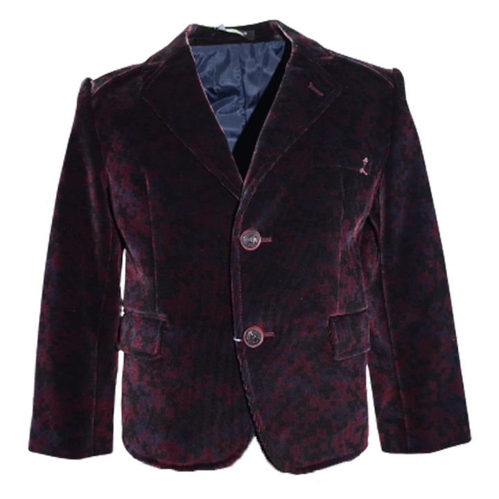 Sacou elegant pentru baieti LA Kids 1613-V-140, Visiniu 91104