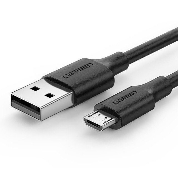 UGREEN micro USB adatkábel, QC 3.0, 2.4 A, 1 m, Fekete