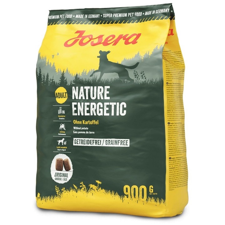 Комплект суха козина за спортни кучета JOSERA Nature Energetic 5 x 900 гр