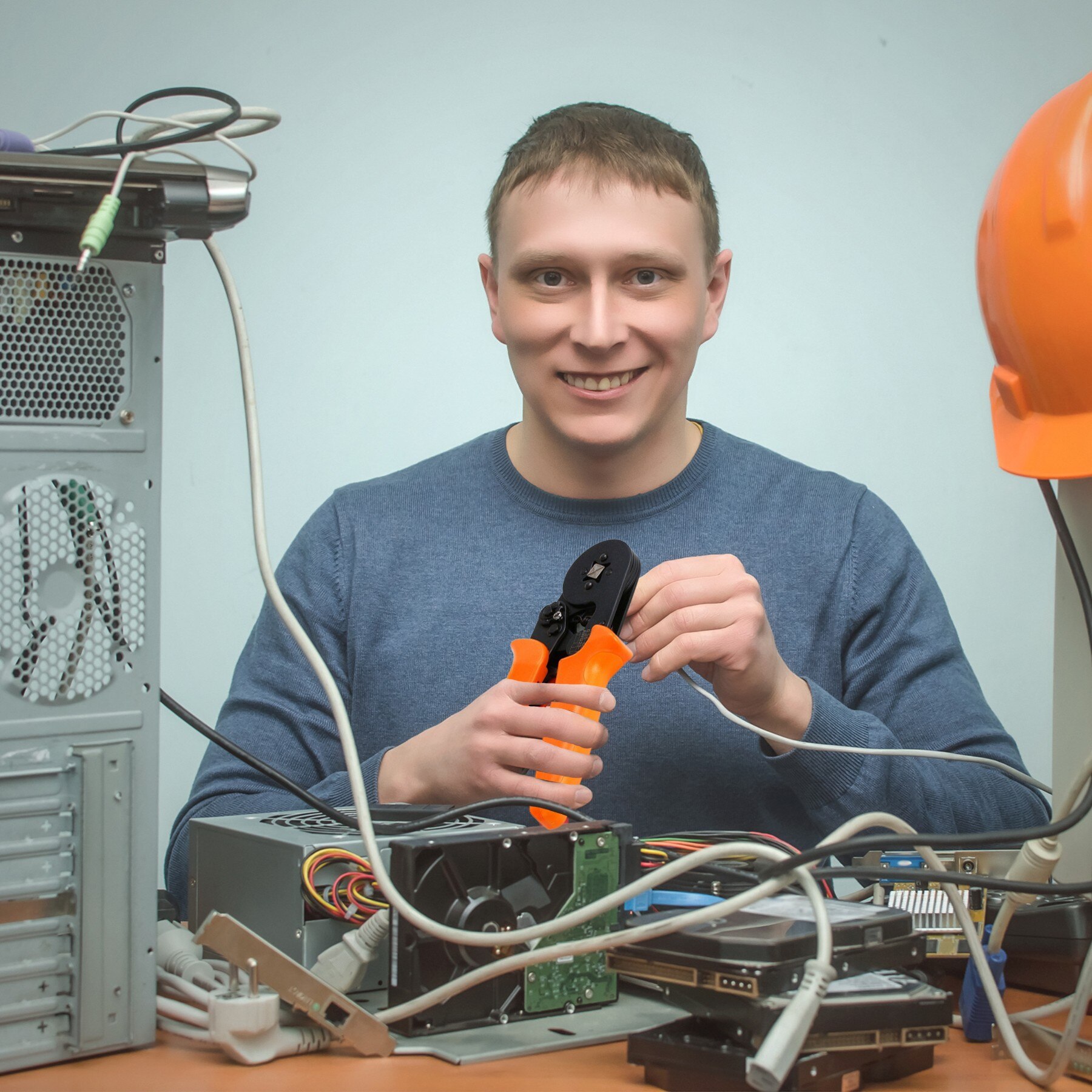 Клещи за кримпване, квадратни, 600 броя накрайници, стоманени, черни ...