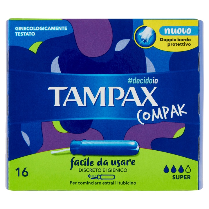 Tampoane Tampax Compak Super, cu Aplicator, 16 buc