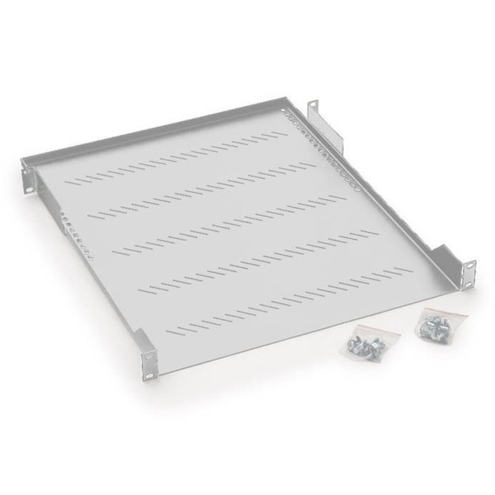 Triton perforált fix polc, 1U/150mm, 15kg, szürke