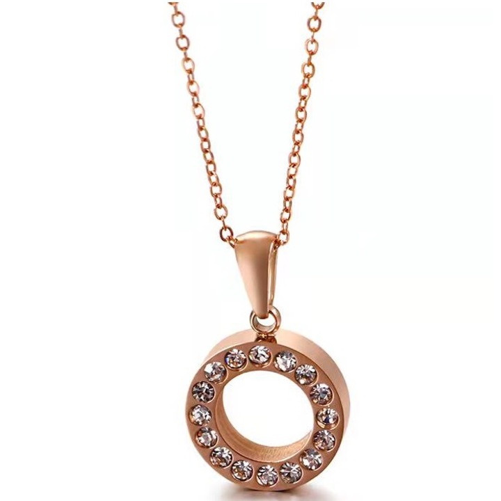 Дамско колие Izmael, Неръждаема стомана, Розово