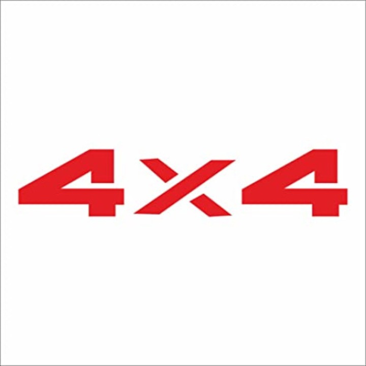 Sticker 4x4, tuning auto, universal, Rosu, 25 cm
