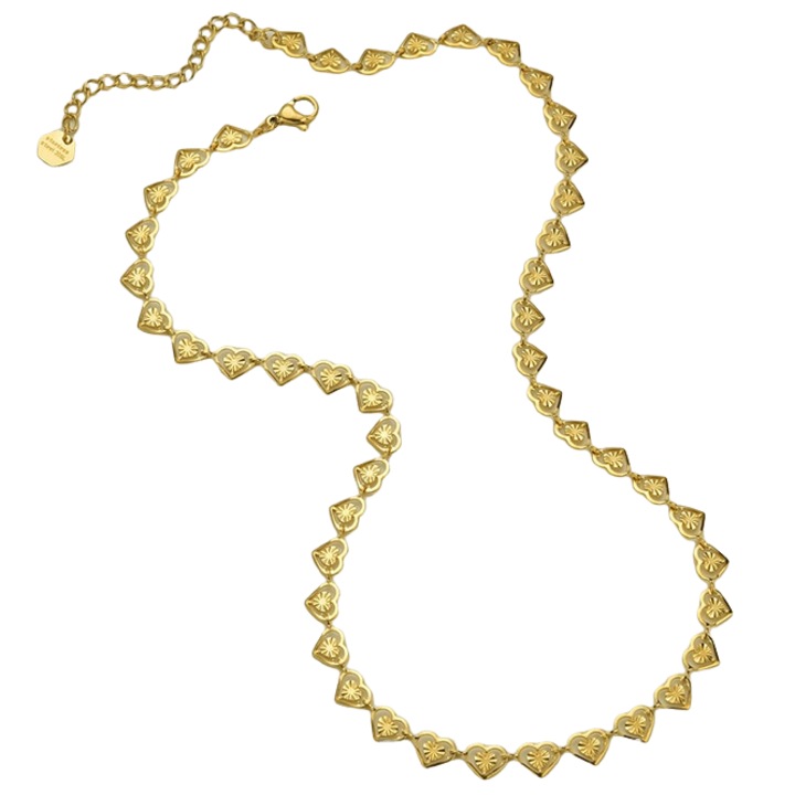 Női nyaklánc, Izmael, rozsdamentes acél, arany