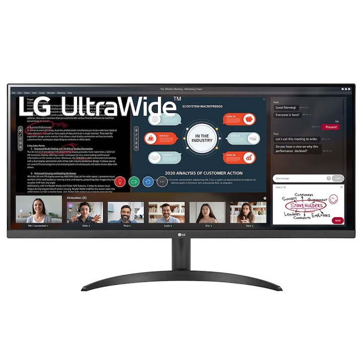 LG Monitor 34WP500-B Monitor 34"; IPS; 21:9; 2560x1080 ; 5ms; 1000:1; 250cd; HDMI; HDR10; FreeSync™