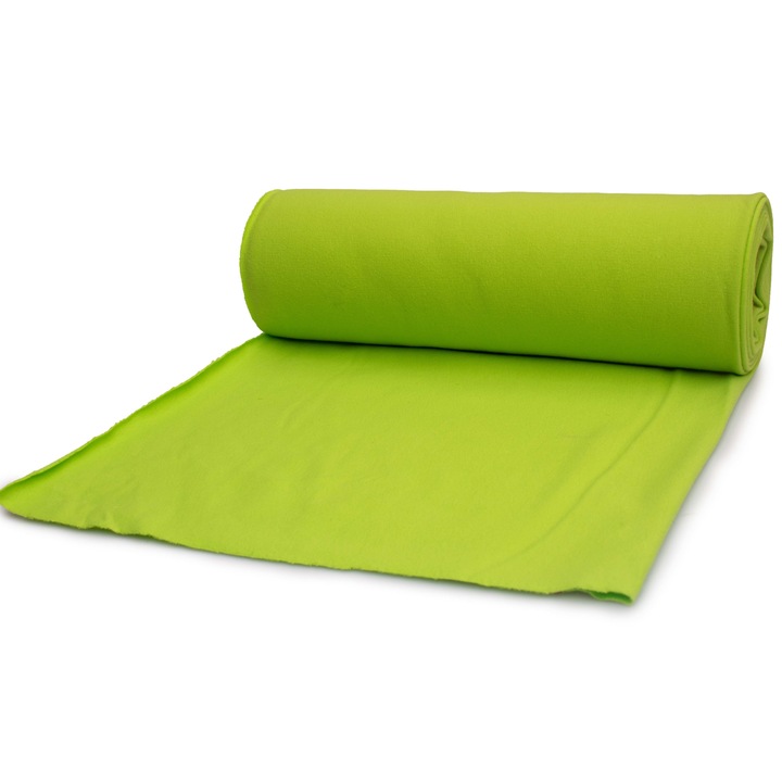 Памучен плат за анцуг, плетиво светло зелено с размери 50см х 185см