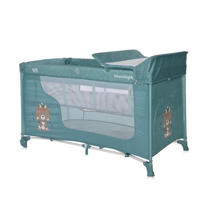 Összecsukható kiságy, Lorelli, Moonlight, 2 szint, Arctic Indian