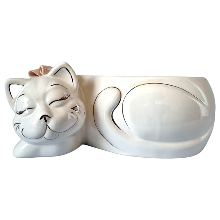 Bomboniera Pisica, Alb, 28 cm, DVTAR01A