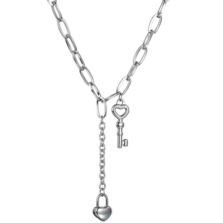 Női nyaklánc, Izmael, rozsdamentes acél, ezüst