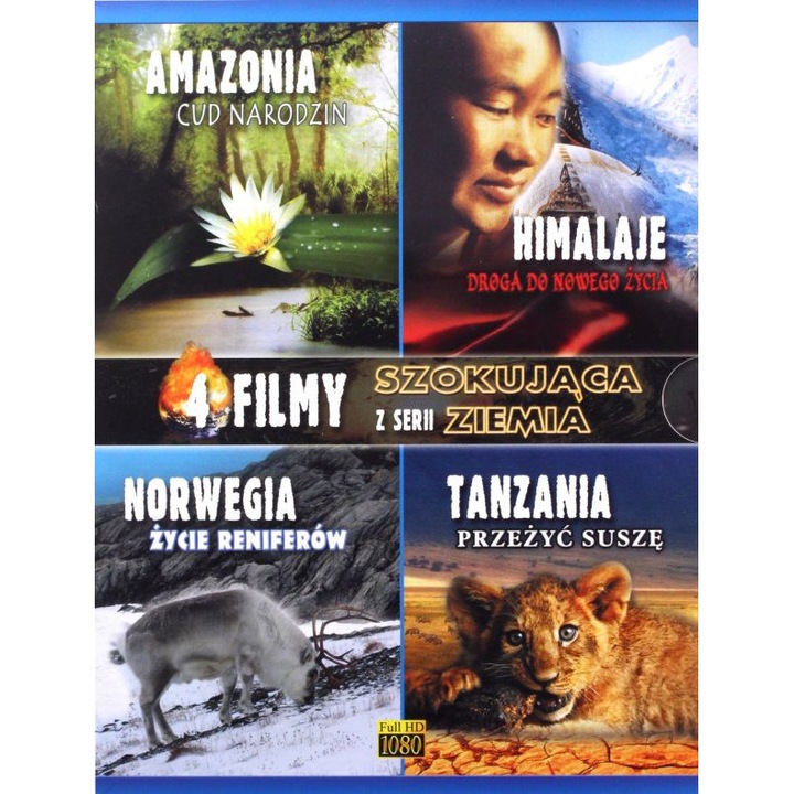 Szokująca ZIemia: Amazonia / Himalaje / Norwegia / Tanzania [BOX] [4xBlu-Ray]